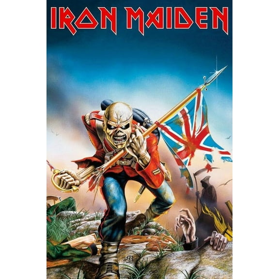 BUY ART FOR LESS Officially Licensed Iron Maiden The Trooper 24 x 36 Inch Art Poster - Decorative Print - Poster Paper - Ready to Frame