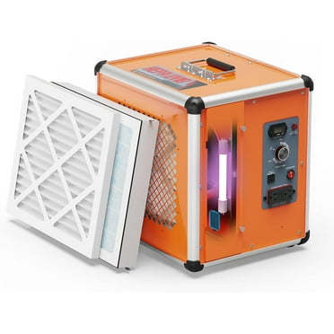 Abestorm Air Scrubber Commercial with UV-C Light, H13 HEPA Activated Carbon Filter, Negative Ion, Aluminium Air Purifier for Hospital, Renovation, Water and Fire Restoration, Up to 600 CFM