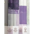 thumbnail image 5 of Abstract Purple Sheer Curtains for Living Room Bedroom, Light-filtering Sheer Curtain, Gray Graffiti Mottled Color Block Modern Art Rod Pocket Voile Window Treatment Drapes, 52’’Wx84’’L, 2 Panels Set, 5 of 6