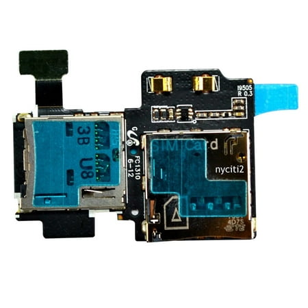 OEM Micro Security digit al Memory+SIM Card Slot Flex For Samsung Galaxy S4