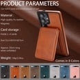 thumbnail image 2 of for Samsung Galaxy S24 Ultra, Compatible with MagSafe, Magnetic 2 in 1 Detachable Wallet Case with Card Holder Women Men, Business PU Leather RFID Blocking Flip Kickstand Credit Slots, Lightbrown, 2 of 11