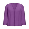 thumbnail image 3 of Ounisa Women's Lightweight Cardigan Cropped 3/4 Sleeve Shrug Thin Open Front Sheer Bolero for Dresses, 3 of 7