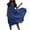 Navy, variant on IROINNID Women's A-Line Dress Summer Casual Sleeve Solid High Waist Loose Irregular Dresses V-Neck Comfort Waist Dress
