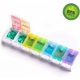 thumbnail image 2 of Pastillero para medicamentos de 7 días, pastillero semanal de viaje de plástico portátil, 7 compartimentos grandes, 7 colores, 2 of 5