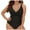 Black, variant on Daznico Women's Plus Size Solid Color Bikini, Mesh Stitching Swimsuit,Size 4XL