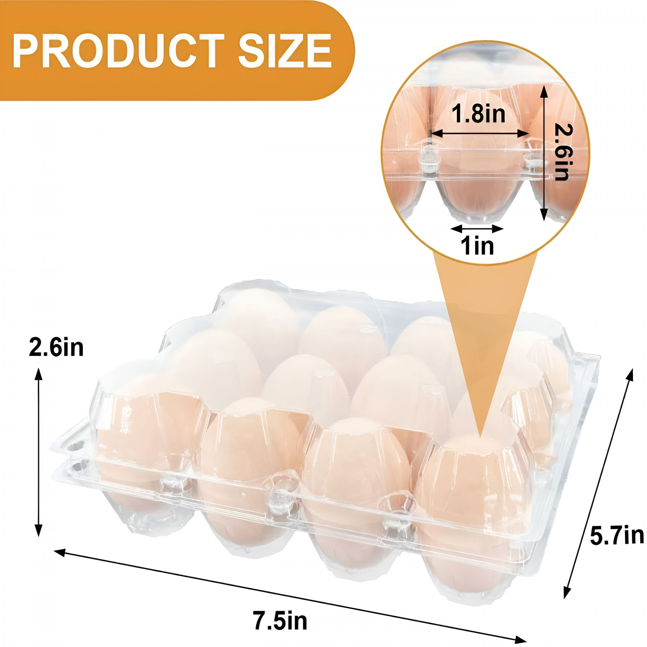 XIBUFE Egg Cartons Egg Storage for Refrigerator,Plastic Egg Cartons Reusable