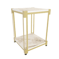 thumbnail image 4 of Decorotika Zenas 15" Wide Square Side End Table - Ephesus Gold, 4 of 5