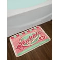 thumbnail image 2 of 1950s Bath Mat, Bubble Gum Tasty Candy Lollipop Sugar Advertise Style, Plush Bathroom Decor Mat with Non Slip Backing, 29.5" X 17.5", Pink Magenta, 2 of 2