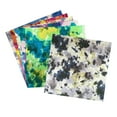 thumbnail image 2 of Abbraccia 4xTie-Dyed Printing Cloth Cotton Sewing Patchwork DIY Craft 24x24cm 4 Pcs, 2 of 10