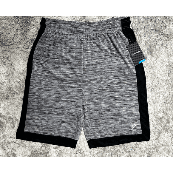 Men's Dunlop Sport Jogger Sweat Shorts Drawstring Waist Side Pockets Gray XL