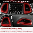 thumbnail image 4 of x xotic tech Center Console Air Condition Outlet Vent Trim Cover Compatible with Dodge Challenger 2015-up Interior Accessories Decoration 4Pcs/Set (Glossy Red), 4 of 9
