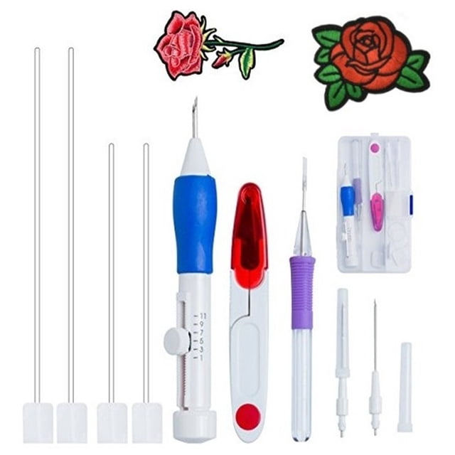 Juego de bolígrafos mágicos para bordar DIY, kit de herramientas de costura para tejer, accesorios de costura con aguja de punzón para ropa Eigraketly JJ18518-03