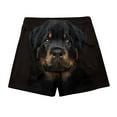 thumbnail image 2 of RKSTN Mens Swim Trunks Cute Dog Print Positioned on Rear Hip Novel Plus Size Elastic Waistband Drawstring Comfortable Summer Beach Breathable Vacation Shorts with Pockets, 2 of 9