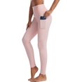 thumbnail image 1 of Women's High Waisted Yoga Pants with Pockets Tummy Control Workout Leggings, 1 of 6