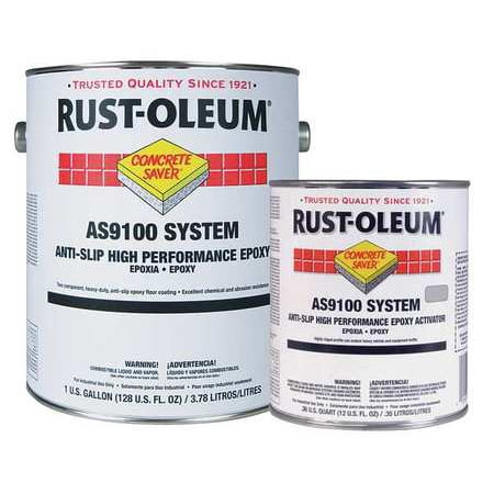 RUST-OLEUM AS9168425 1 gal. Anti-Slip Floor Coating, Polyamine Converted (Best Roller For Epoxy Floor Paint)