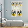 thumbnail image 5 of Sunflowers Rooster Kitchen Curtains Sets for Windows 36 Inch Length, Watercolor Leaves Retro Art Rustic Rod Pocket Window Treatments Tier Curtains and Valances Set for Bedroom/Bathroom, 5 of 8