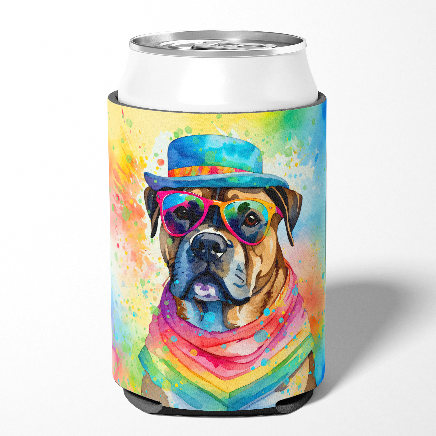 Cane Corso Hippie Dawg Can or Bottle Hugger 3 in x 5 in