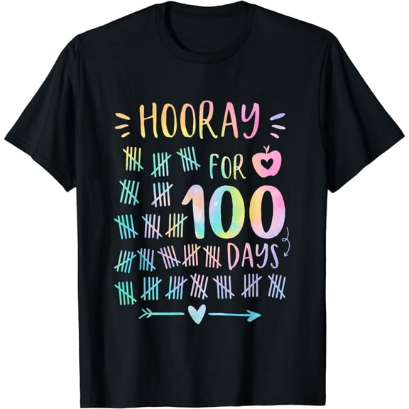 Happy 100th Day Of School Hooray For 100 Days Teachers Kids T-Shirt