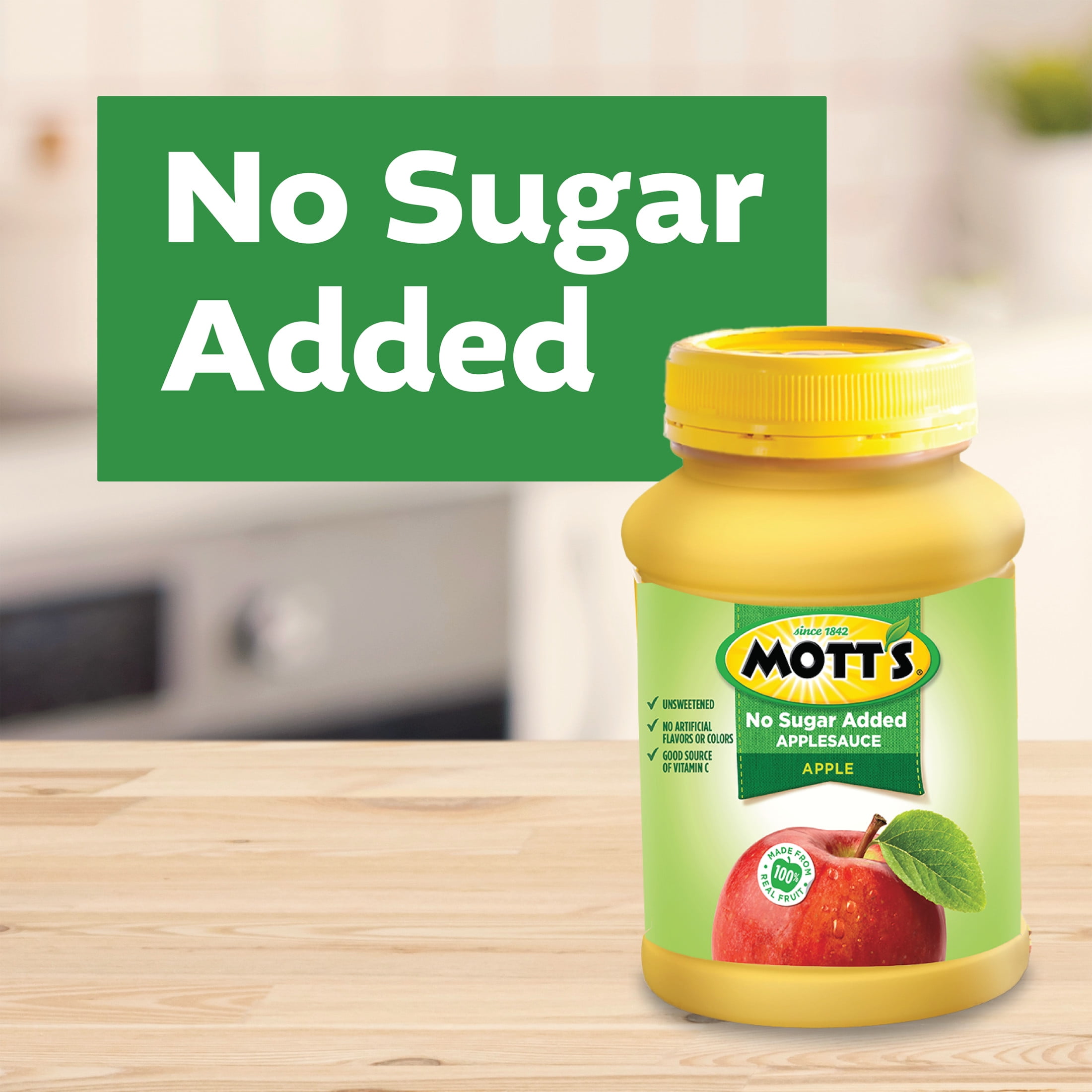 (3 pack) Mott's No Sugar Added Applesauce, 46 Ounce, Jar