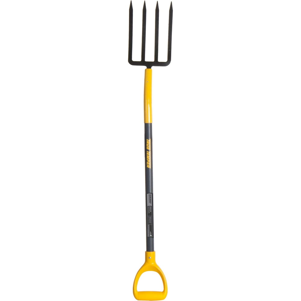 4Tine Floral Spading Fork with DGrip on Hardwood Handle