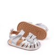 thumbnail image 6 of Zshosam Infant Girl Shoes Baby Infant Girls Boys Sandals Non Slip Rubber Sole Summer Beach Outdoor First Walker Crib Shoes Size 3,(Silver Infant 3), 6 of 6