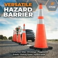thumbnail image 6 of Xpose Safety 36 Inch Orange Traffic Cones with 6" & 4" Collars, 8-Pack - Multipurpose PVC Plastic Safety Cone for Parking, Soccer, Caution, Kids and Construction, 6 of 8