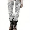 thumbnail image 6 of Jinhomg Christmas Leggings for Women High Waist Xmas Printed Tight Soft Stretch Running Workout Leggings Solid Color Tummy Control Yoga Pants Silver,S, 6 of 6