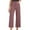 Watermelon Red, variant on SwiftWear Women's Tailored Straight-Leg Cropped Pants with Pockets, High-Rise Ankle Length Trousers Versatile Twill Dress Pants S-2XL
