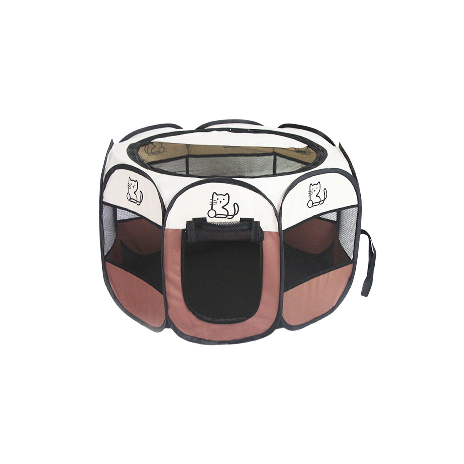 Dog Cat Playpen, Enclosed Foldable Pet Tent, Portable Puppy Pet Crate Indoor for Small Dogs Cats Rabbits, Foldable Dog Cage Enclosure for Outdoor, Dogs Tent Kennel with Carrying Case