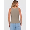 thumbnail image 5 of ANRABESS V Neck Tank Tops for Women Ribbed Knit Camisole 2026 Summer Casual Sleeveless Slim Fitted Basic Cami Shirts Clothes Light Khaki XX-Large, 5 of 10
