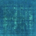 thumbnail image 1 of Ahgly Company Machine Washable Indoor Square Persian Turquoise Blue Bohemian Area Rugs, 3' Square, 1 of 4