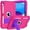 Rose+Purple, variant on BMOUO Case for iPad (A16) 11th Generation 11 Inch 2025/iPad 10th Generation 10.9" 2022 - with Kickstand & Pencil Holder, Heavy Duty Shockproof Protective iPad 11th 10th Generation Case, Black