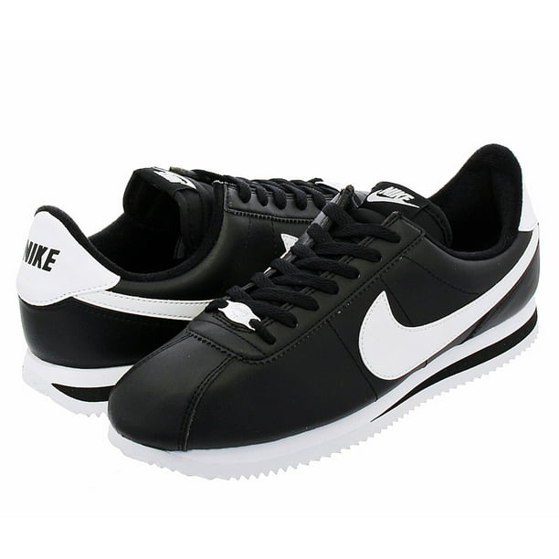 Nike Cortez Basic Leather Black/White Men's Classic Shoes Authentic 819719  Men 8.5