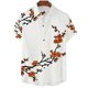 thumbnail image 3 of Camisa de hombre con estampado 3D de flor de cerezo de estética japonesa, camisa clásica de manga corta de moda casual blanca pura, talla grande 2024, 3 of 5