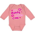 thumbnail image 3 of Inktastic My Aunty Loves Me with Hearts and Kiss Boys or Girls Long Sleeve Baby Bodysuit, 3 of 5