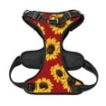 thumbnail image 5 of Lsque Sunflowers On Red Dog Harness, No-Pull Pet Harness with 2 Leash Clips, Adjustable Soft Padded Dog Vest with Easy Control Handle for Large Dogs-X-Large, 5 of 9