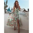 thumbnail image 2 of HAWEE Robe Décontractée à Col en V pour Femme, Été, Dos Nu, Imprimé Floral, Sans Manches, Robe Maxi pour Plage et Fête, 2 of 5