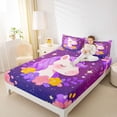 thumbnail image 3 of Manfei Dreamy Flower Queen Sheets,Cute Unicorn Pattern Queen Sheet Sets,Pink,4 Pieces,1 Flat Sheet, 1 Fitted Sheet and 2 Pillowcases, 3 of 6