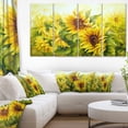 thumbnail image 1 of Bright Yellow Sunny Sunflowers - Floral Painting Canvas, 1 of 3