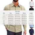 thumbnail image 3 of Cmfcve Mens Cuban Guayabera Shirt Long Sleeve Casual Dress Linen Button Down Shirts Fashion Loose Fit Shirt Jackets, 3 of 9