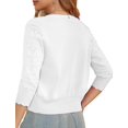 thumbnail image 5 of Jersey LIENRIDY, chaqueta corta con botones de manga 3/4, talla M, 5 of 5
