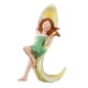 thumbnail image 3 of Estatua de niña con plumas, figura de niña, pieza decorativa de resina, adorno de escritorio, decoración del hogar para tocador, comedor, entrada Verde Amarillo, 3 of 9