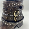 thumbnail image 4 of DPTALR Bottines Courtes pour Femmes et Filles, Chaussures de Moto en Cuir, 4 of 4