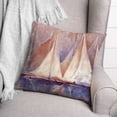 thumbnail image 3 of Creative Products Violet Sailboat Painting 18x18 Indoor / Outdoor Pillow, 3 of 3