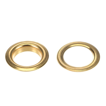 

50 Sets 26mm Hole Copper Grommets Eyelets Gold Tone for Fabric Leather