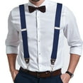 thumbnail image 7 of Buyless Fashion 2 pack Suspenders for Men - 48" Elastic Adjustable Straps 1 1/4" - Y Back with Metal Hooks - 5137-2-Navy, 7 of 7