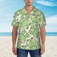thumbnail image 2 of Fotbe Cute Frog Camisa Hawaiana para Hombre Unisex – Camisa Casual de Verano con Botones de Manga Corta de Algodón y Lino,X-Large, 2 of 7