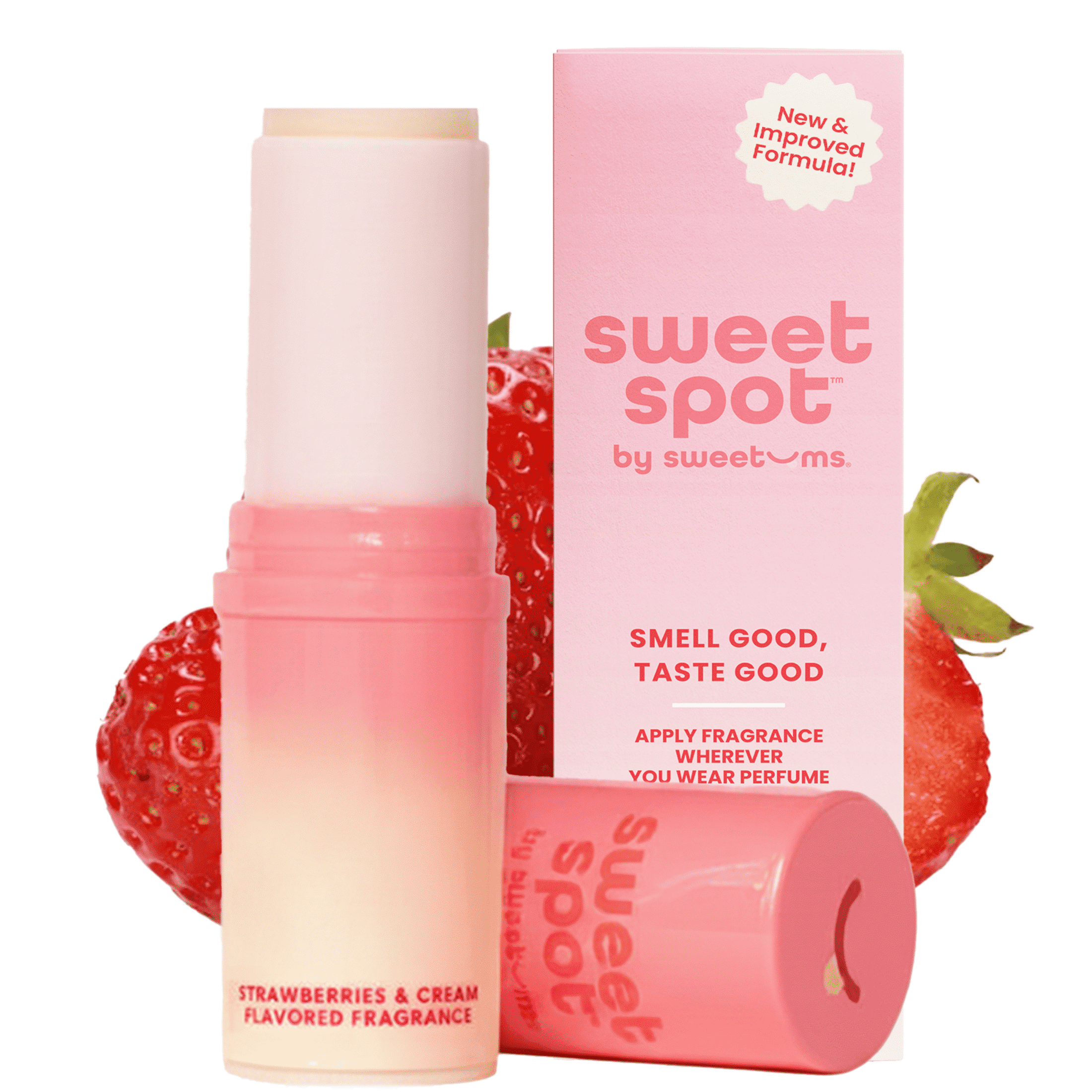 Sweetums Sweet Spot Strawberries & Cream Flavored Pleasure Fragrance Stick, 1 Count