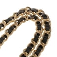 thumbnail image 3 of Correa de cadena de cuero de repuesto para bolso cruzado, de mano o de mano - 120 cm Oro + Negro 1.2M, 3 of 9