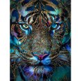 thumbnail image 1 of Taladro de pintura de diamante 5D Kits de bricolaje Full Round Tiger Mosaic Resin Picture Crafts Hugtrwg Para estrenar, 1 of 9